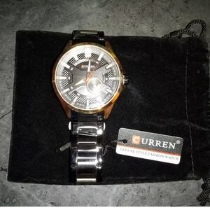 Curren Men's Stainless Steel Quartz Movement Tachymeter Water Resistant